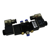 Válvula Pneumática Duplo Solenoide 5/2 Vias 1/4 Tubo 10mm