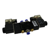 Válvula Pneumática Duplo Solenoide 5/2 Vias 1/4 Tubo 10mm
