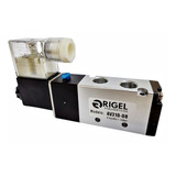 Válvula Pneumática Solenoide 5/2 Vias 1/4 Mola 24v - Rigel