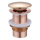 Válvula Ralo Click Luxo Inteligente Inox Para Cuba 7/8 Rose Acabamento Cromado Cor Rosa