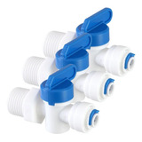 Válvula Registro Engate Rápido Rosca 1/2 X 1/4 Branca 3 Un