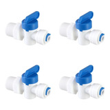 Válvula Registro Engate Rápido Rosca 1/2 X 1/4 Branca 4 Un