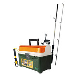 Vara 1.5m + Molinete + Porta Treco Verde + Alicate Balança