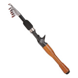 Vara De Pesca Telescópica 1,30m P/ Carretilha 20lbs Carbono
