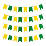 Varal Bandeira Brasil Plástico Bandeirinhas Copa Mundo 100m