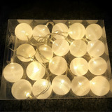 Varal Cordão Luz Led - 5,8 M - 20 Bolas Decoração Casamento Cor Da Cúpula Amarelo Cor Da Estrutura Branco-quente 110v/220v