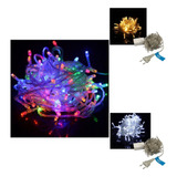 Varal Cordão Pisca Pisca 100 Leds Cores 9 Mts 8 Funções 127v