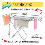 Varal De Chão Reforçado Alumínio Retrátil