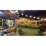 Varal De Luzes 4 Mts + 8 Lâmpadas Led Branco Quente Inclusas