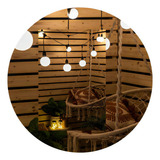 Varal De Luzes Gambiarra Festão 5 Metros 10 Lâmpadas Bolinha Cor Das Luzes Branco Quente 110v/220v (bivolt)