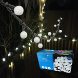 Varal Luz 50 Bolinhas Led Amarelada Decoração Festa Natal