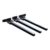Varal Retrátil De Parede C 3 Hastes C Reforço Em Aluminio 6m Cor Preto