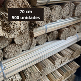 Vareta 70 Cm De Bambu Pipa Taquara Sem Nó Pacote Com 500 Uni
