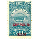 Variedade Selo Z-11 Zeppelin Novo B De Brasil Quebrado