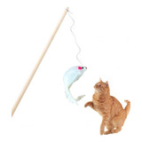 Varinha Cat Pena Gato Brinquedo Interativo Vara Divertida Cor Varinha Ratinho