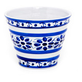 Vaso Cachepô Colonial 10cm Porcelana Artesanal Pintado À Mão