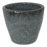 Vaso Cachepot De Cerâmica Pequeno 10x9 Colorido P/ Decoração Cor Cinza