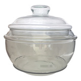 Vaso Compoteira Bomboniere Vidro Com Tampa 5,5 L Decoração