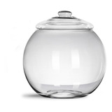 Vaso Compoteira Com Tampa 6l Vidro Transparente Terrário
