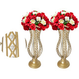 Vaso De Pedrarias Cristal Losango 45cm Luxo Kit 2 Unidades