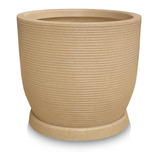 Vaso De Planta + Prato Largo Grande Polietileno 60x56 Areia