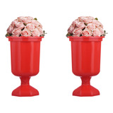 Vaso Grego Decorativo Plástico 12x19cm 2 Und.