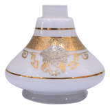 Vaso Jarro Base Bless Lamp Genie Narguile 14cm- Branco