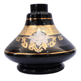 Vaso Jarro Base Bless Lamp Genie Narguile 14cm- Preto