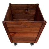 Vaso Madeira Conico Com Rodizios 40x40x45