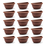 Vaso Meia Lua Grande Jardim Horta Vertical 3,3l Kit 12 Pçs