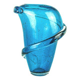 Vaso Murano Decorativo Azul 25x19 -