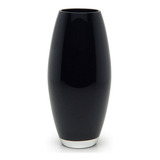 Vaso Oliva G Leitoso Preto Murano