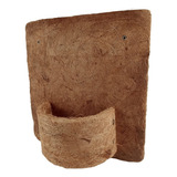 Vaso Xaxim De Fibra Coco (meio Vaso Com Placa) N°2 - 17 Cm