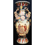 Vaso/jarro Prosperidade Porcelana Chines Pintado A Mão 40cm