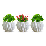 Vasos Origamis + Plantas Artificiais Decoração