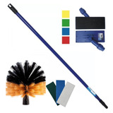 Vassoura Limpa Teto E Suporte Lt 3 Esponjas Cabo Extensor 3m