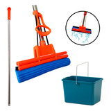 Vassoura Mágica Mop 27cm Absorvente De Limpeza Com Balde