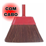 Vassoura Piaçava Natural Com Cabo Limpeza