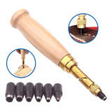 Vazador Furador Perfurador Manual Rotativo 6 Medida Couro