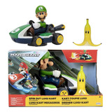 Veículo Super Mario Kart Spin Out Carrinho Luigi Car Candide