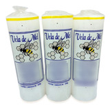 Vela Aromática 7 Dias 250 Gramas De Mel Branca Kit 3 Velas.