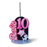 Vela Barbie Aniversário Topo De Bolo 1 2 3 4 5 6 7 8 9 10...