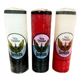 Vela De 14 Dias 700 Gr Branca E Colorida Kit 3 Velas.