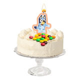Vela De Aniversário Decoração De Festa Bluey - 1 Un