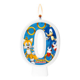 Vela De Aniversário Números Festa Sonic