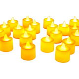 Vela Decorativas De Led Amarela 12 Unidades + 36 Baterias