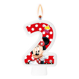 Vela Minnie - Números - Pavio Mágico Para Bolo E Festa Opção Nº 2