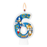 Vela Para Aniversário Sonic 6 Anos