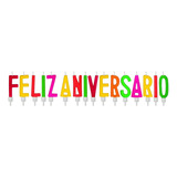 Vela Para Bolo Feliz Aniversário -