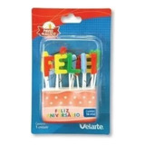 Vela Velarte - Kit Mini Letrinha Colorida Feliz Aniversário 